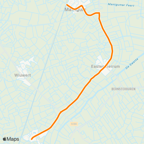 Qbuzz Boazum - Mantgum Station map
