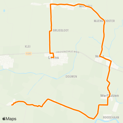 Qbuzz Buurtbus Houwerzijl - Leens map