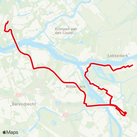 R-net R'dam Kral. Zoom - Alblasserdam - Nieuw-Lekkerland map