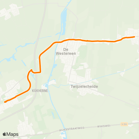 Qbuzz Kollumersweach - Feanwâlden Station map