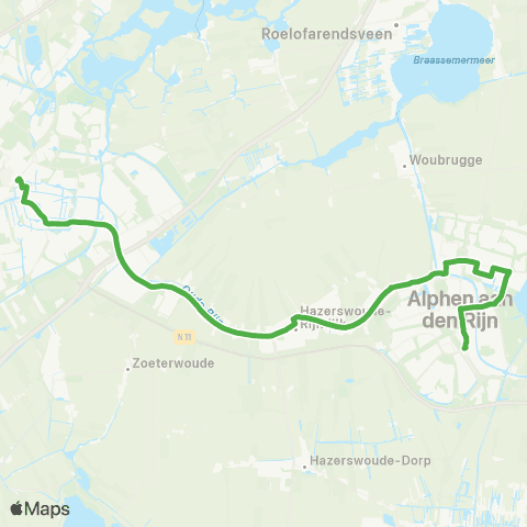 Qbuzz Alphen a / d Rijn - Leiden map