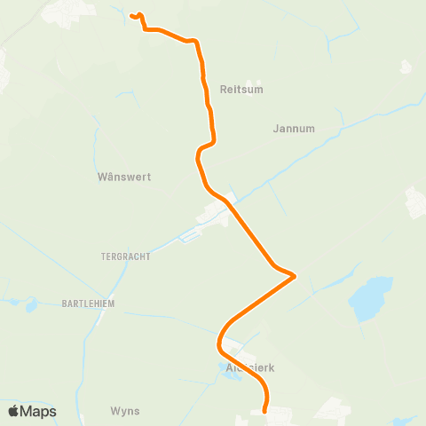 Qbuzz Hegebeintum - Oentsjerk Heemstrastate map