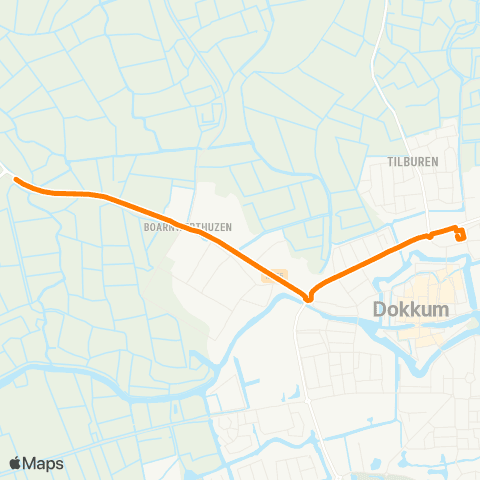 Qbuzz Boarnwert - Dokkum Busstation map