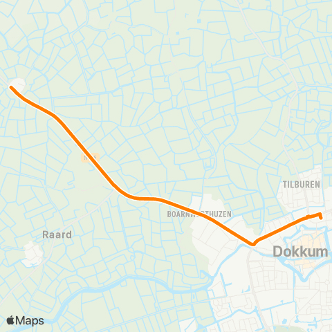 Qbuzz Foudgum - Dokkum Busstation map