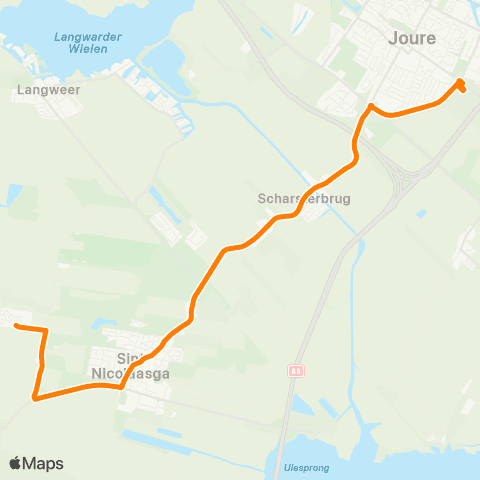 Qbuzz Idskenhuizen - Joure Busstation map