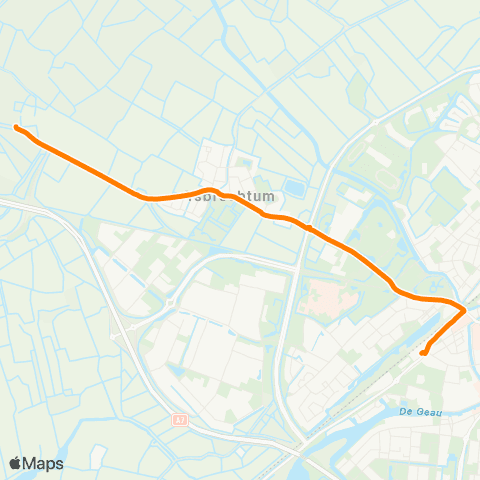Qbuzz Tjalhuizum - Sneek Busstation map
