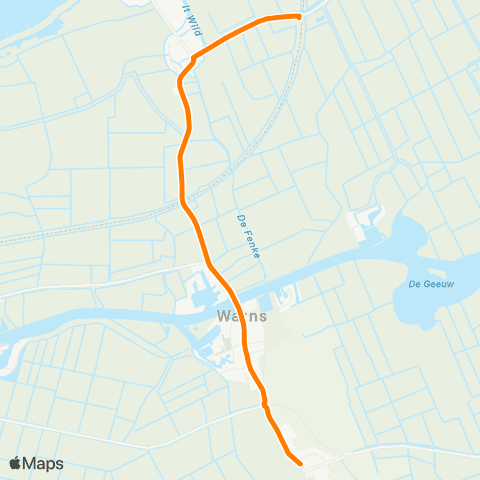 Qbuzz Warns - Koudum-Molkwerum map