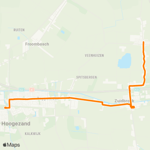 Qbuzz Buurtbus Hoogezand - Noordbroek map