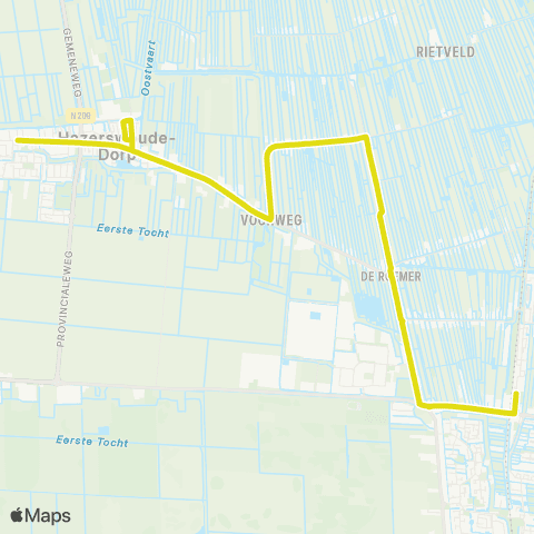 Qbuzz Hazerswoude-Dorp - Boskoop map