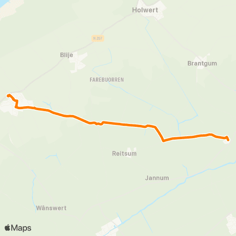 Qbuzz Raard - Ferwert Provincialeweg map
