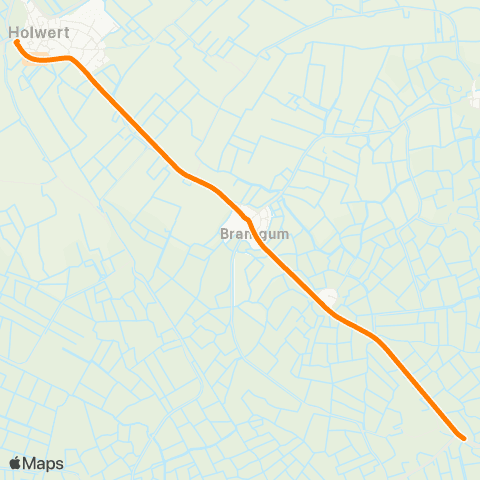 Qbuzz Boarnwert - Holwert Provincialeweg map