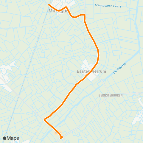 Qbuzz Dearsum - Mantgum Station map