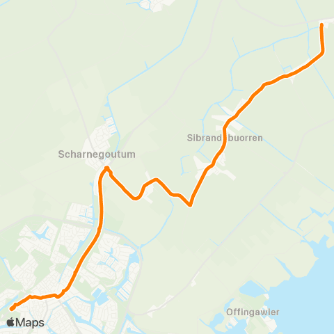 Qbuzz Poppenwier - Sneek Busstation map
