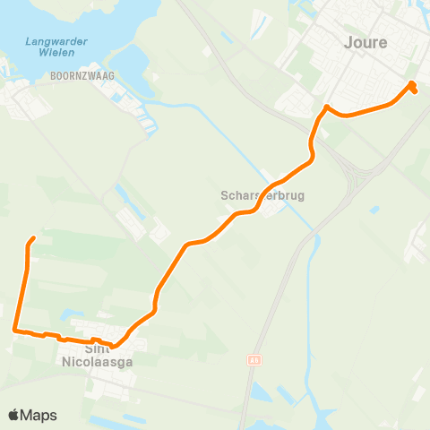 Qbuzz Legemeer - Joure Busstation map
