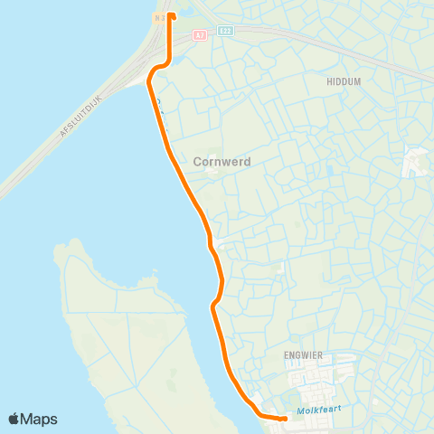 Qbuzz Makkum - Kop Afsluitdijk map
