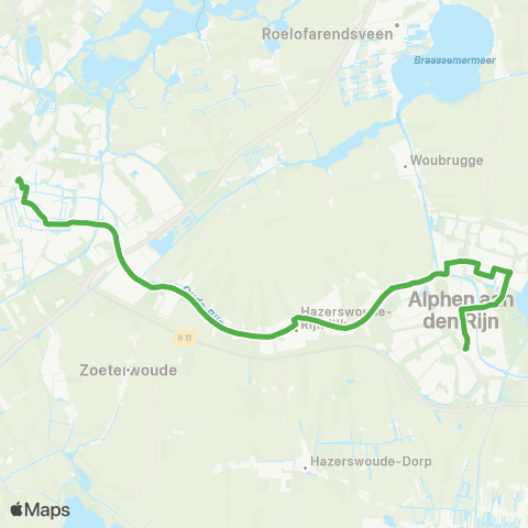 Qbuzz Alphen a / d Rijn - Leiden map