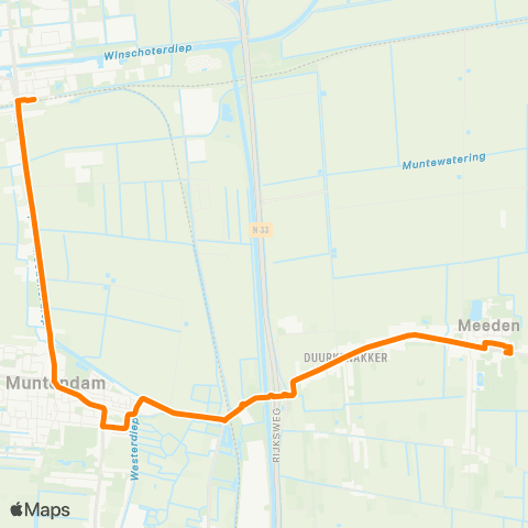 Qbuzz Zuidbroek - Muntendam map