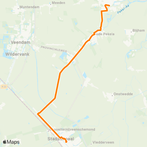 Qbuzz Winschoten - Stadskanaal map