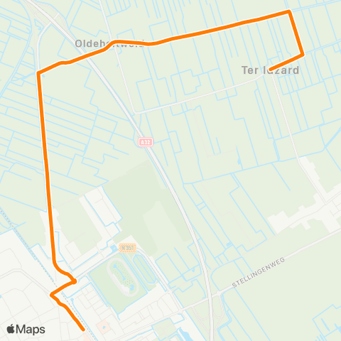 Qbuzz Ter Idzard - Wolvega Station map