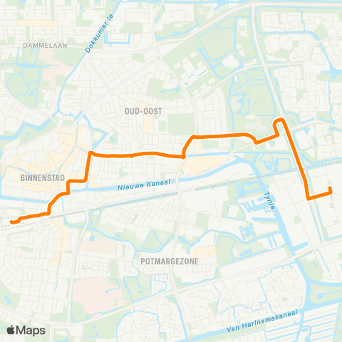 Qbuzz Leeuwarden Busstation - Caparis map