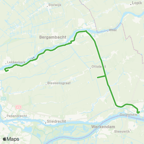 Qbuzz Gorinchem - Groot-Ammers - Nieuw-Lekkerland map