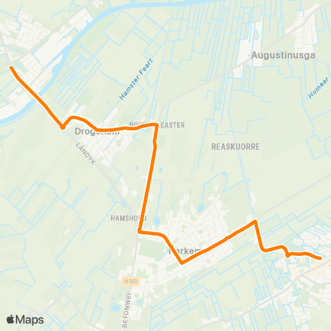 Qbuzz Pendel Surhuisterveen - Kootstermolen werkz N355 map