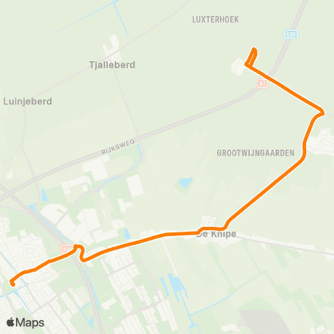 Qbuzz Luxwoude - Heerenveen Busstation map