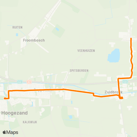 Qbuzz Buurtbus Hoogezand - Noordbroek map