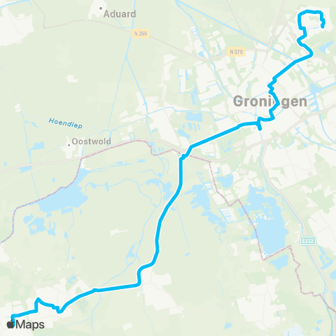 Qbuzz Beijum - Roden map