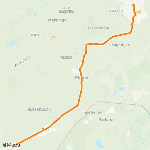 Qbuzz Oosterstreek - Oosterwolde Busstation map
