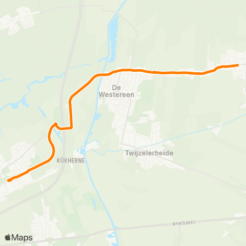 Qbuzz Kollumersweach - Feanwâlden Station map