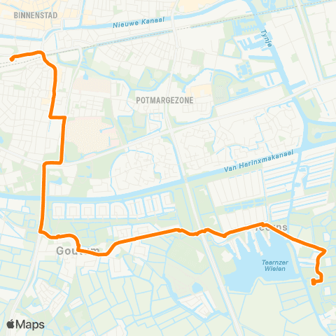 Qbuzz Hempens - Leeuwarden Busstation map