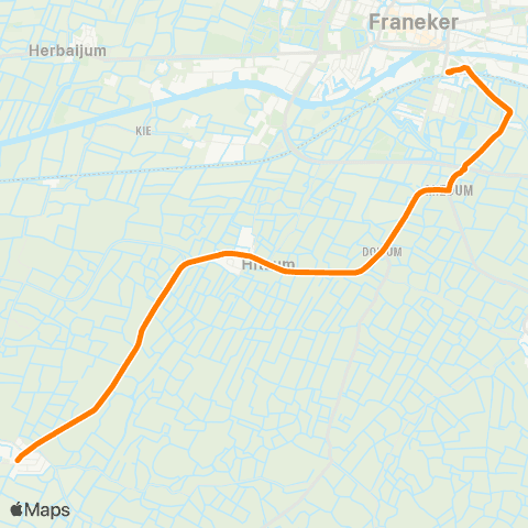 Qbuzz Achlum - Franeker Station map