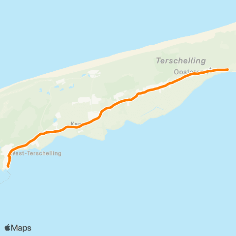 Qbuzz West-Terschelling - Midsland - Oosterend map