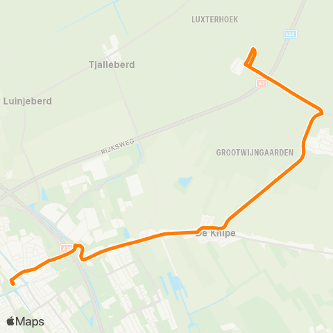 Qbuzz Luxwoude - Heerenveen Busstation map