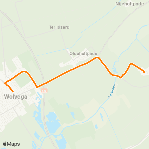Qbuzz De Hoeve - Wolvega Station map
