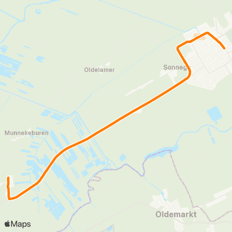 Qbuzz Scherpenzeel - Wolvega Station map