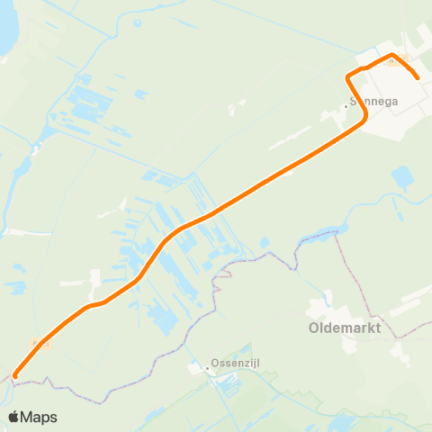 Qbuzz Slijkenburg - Wolvega Station map