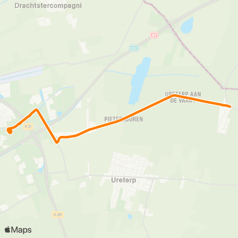 Qbuzz Frieschepalen - Drachten Transferium Oost map