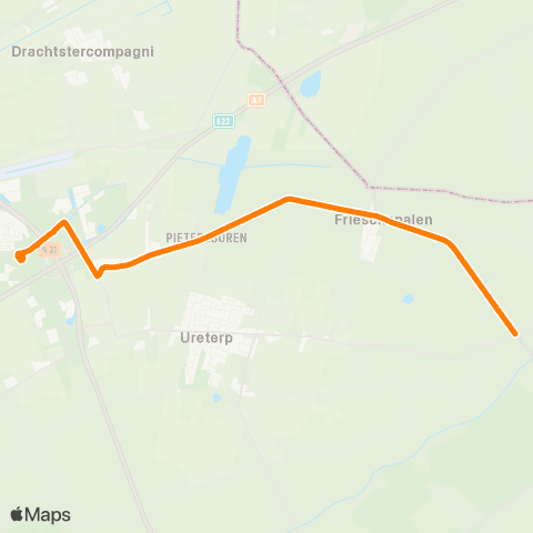 Qbuzz Siegerswoude - Drachten Transferium Oost map