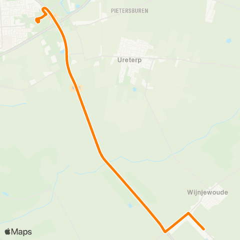 Qbuzz Wijnjewoude - Drachten Transferium Oost map