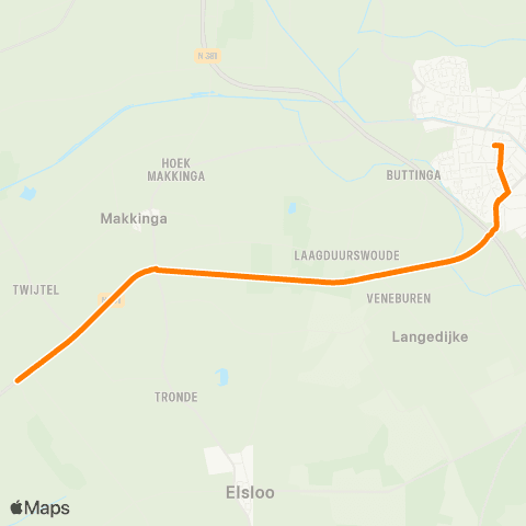 Qbuzz Nijeberkoop - Oosterwolde Busstation map