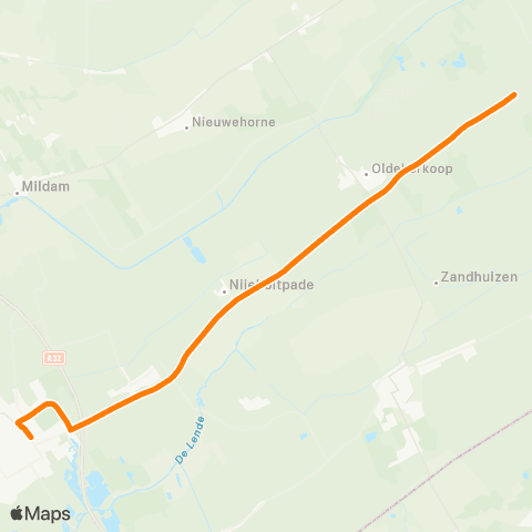 Qbuzz Nijeberkoop - Wolvega Station map