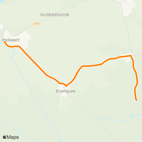 Qbuzz Hiaure - Holwert Provincialeweg map