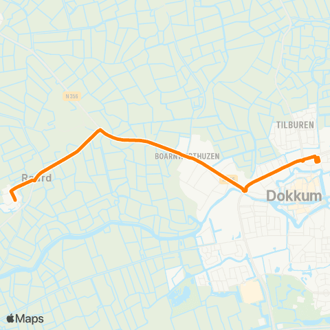 Qbuzz Raard - Dokkum Busstation map