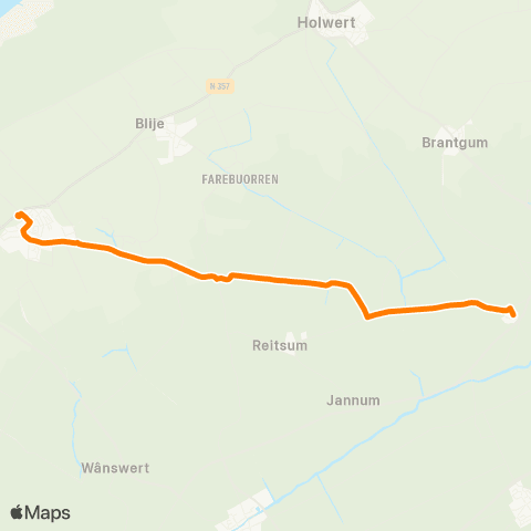 Qbuzz Raard - Ferwert Provincialeweg map