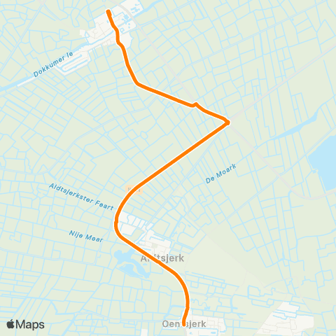 Qbuzz Burdaard - Oentsjerk Heemstrastate map