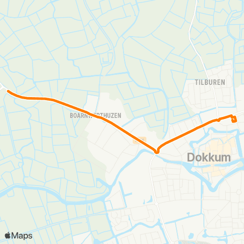 Qbuzz Boarnwert - Dokkum Busstation map