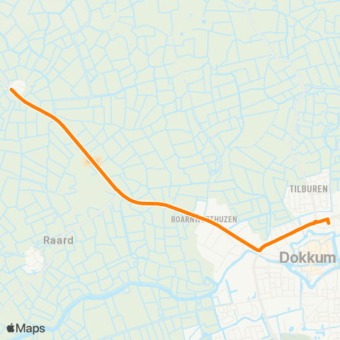 Qbuzz Foudgum - Dokkum Busstation map