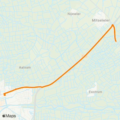 Qbuzz Jouswier - Dokkum Busstation map